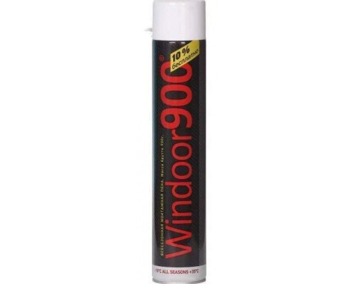 Пена Монтажная WINDOOR 900 (ВСЕСЕЗОН) 900ГР (V-1000МЛ)(УП.12ШТ) ДО 65Л